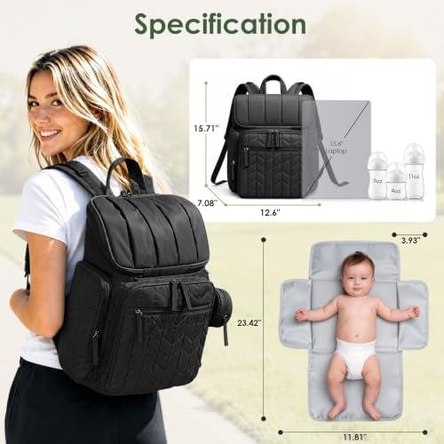 TOPEAST Diaper Bag Backpack, Large Travel Baby Bag - Image 2