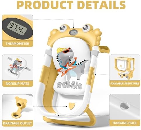 Collapsible Baby Bathtub for Newborns to Toddler - Image 5