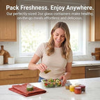 EONJOE 2oz Glass Dressing Containers - Image 4