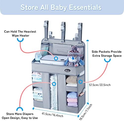 HHZ XL Hanging Diaper Caddy Organizer –Sturdy and Durable Baby Organizer – - Image 2