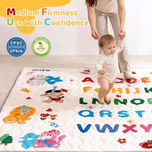 RONGFA Baby Play Mat for Floor, Playpen Mat for Toddlers Infant Kids, Machine - Image 7