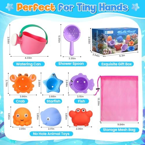 DRAMATION 9-Piece Baby Bath Toys - Image 6