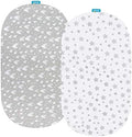 Bassinet Sheets 100% Cotton, 2 Pack Bassinet Sheets by Bilobanbabybedding