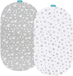 Bassinet Sheets 100% Cotton, 2 Pack Bassinet Sheets by Bilobanbabybedding