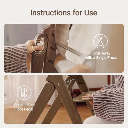 MAMAZING GrowPod Wooden High Chair, Ergonomic Seat & Easy to Clean, Toddler - Image 5