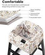 Mamatepe Baby High Chair Cover, Restaurant Seat Liner | Brown - Image 6