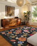 6x9 Area Rugs for Living Room: Washable Bedroom Rug Non Slip Floral Carpet by palohom