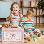 Pink Bow Foldable Storage Box, Waterproof Toy and Clothes Storage Box - Image 5