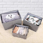 Large Linen Fabric Foldable Storage Bins - Image 4