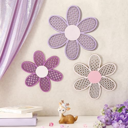 Maitys 3 Pcs Boho Daisy Flower Wall Decor Nursery Art - Image 3