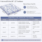 8Pcs Patio Cushion Covers Stretch Outdoor Furniture Protector Slipcovers - Image 3