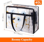 Lifewit 45L Clear Clothes Storage Bags, Plastic Foldable Blanket Storage Bag - Image 3