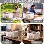 Book Lover Storage Basket Woven Embroidered Storage Bins - Image 5