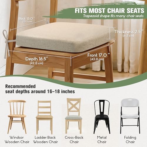 kingphenix Chair Cushions for Dining Chairs, 2.5 Inches Thick - Image 6