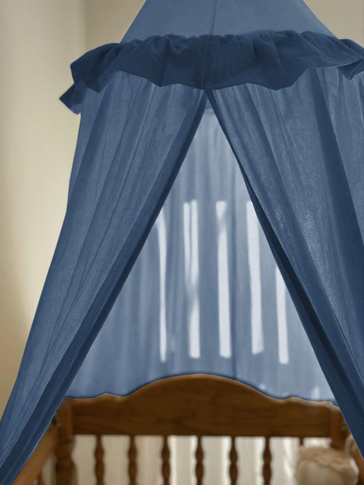ZEAK Kids Bed Canopy with Ruffles Cotton Hanging Tent Frills Curtain Net - Image 5