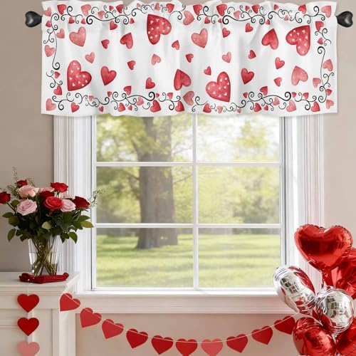 Vandarllin Valentine's Day Kitchen Curtains Valances - Image 5