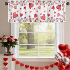 Vandarllin Valentine's Day Kitchen Curtains Valances - Image 5
