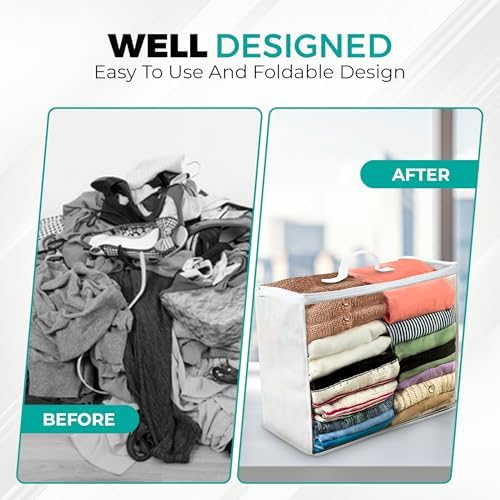 VitalUp Clear Plastic Storage Bags, Durable Zippered Storage Bags - Image 3