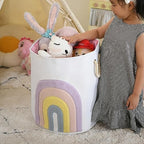Pink Baby Hamper, XL Canvas 58L Laundry Basket - Image 6