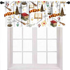 Magical Wizard Curtains Valance, Gothic Magic Witch Mysterious Funny Book Hat by Unknown
