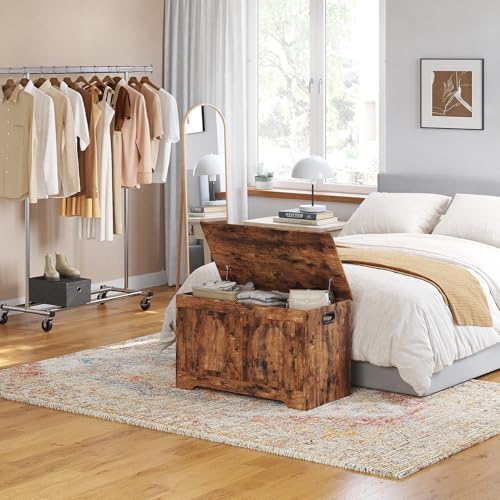DINZI LVJ Storage Chest, Wooden Toy Box, Rustic Brown 31.5" L - Image 6
