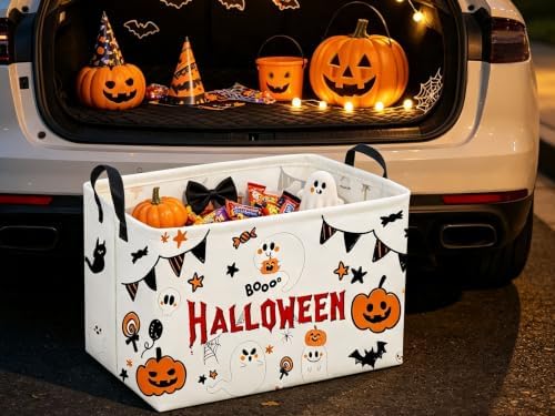 Sanjiaofeng Rectangular Halloween Ghost Storage Basket, Halloween Basket.Cute - Image 4