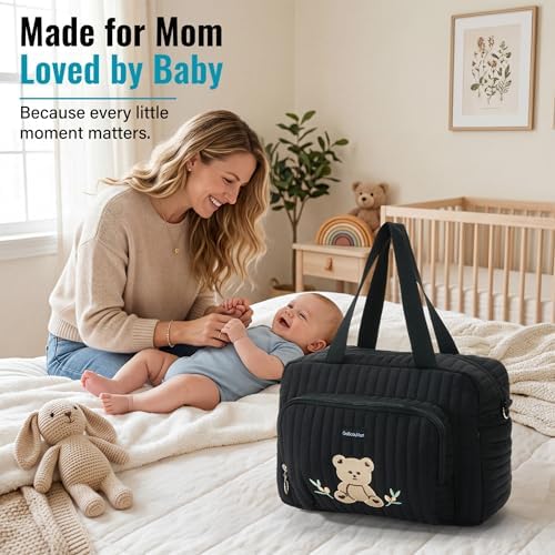 GOBABYMART Small Diaper Bag Tote, Maternity Baby Bag - Image 6