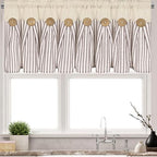 ASPMIZ Farmhouse Valances for Windows, Boho Kitchen Valances Curtains - Image 6