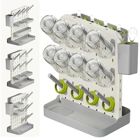 DIY Baby Bottle Drying Rack, Holds 12 Bottles, Space-Saving by Minimiss
