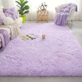 Amdrebio Light Purple Lavender Fluffy Rug 5x7 by Amdrebio