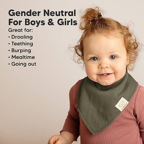 KeaBabies 8pk Organic Baby Bandana Bibs - Image 6