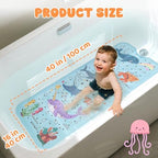 Baby Bath Mat for Kids Toddler 40" x 16" Soft PVC Kids Bathtub Mat - Image 4