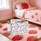 Rectangular Collapsible Strawberry Storage Basket Nursery Toy Organizer - Image 5