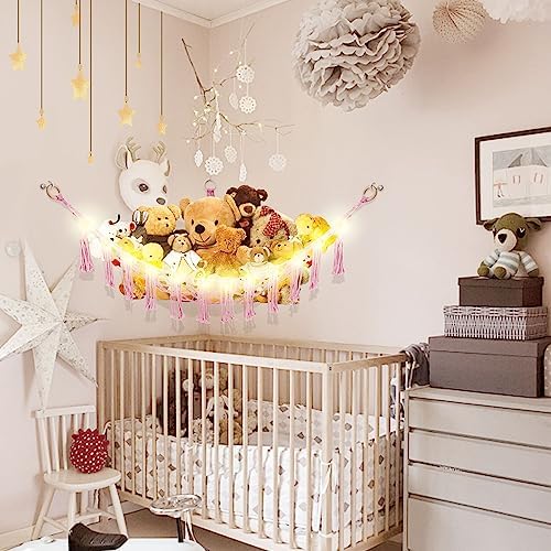 CERETIA Stuffed Animal Hammock Large Corner Plushie Net Storage - Image 3