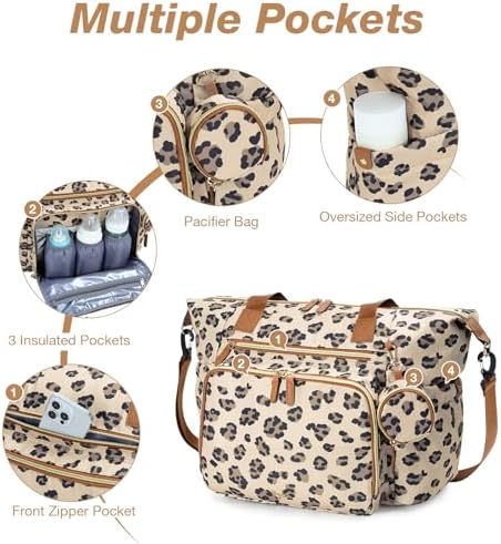 Diaper Bag Tote, Large Baby Hospital Bag - Image 4