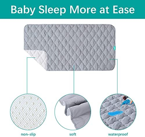Waterproof Crib Mattress Protector, Non-Slip Quilted Pad - Image 2