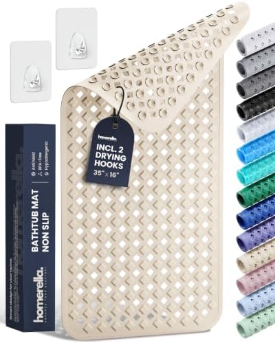 homerella Bathtub Mat Non Slip 35x16 Shower Mat Non Slip Anti Mold BPA Free by Homerella