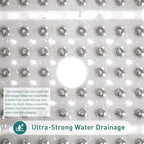 Large Square Shower Mat Tub Bath Mat Non Slip Clear Grey 27"x27" - Image 5