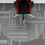 WASJOYE Office Chair Mat for Carpet, 48 Inch PVC Clear Round Carpet by WASJOYEUS