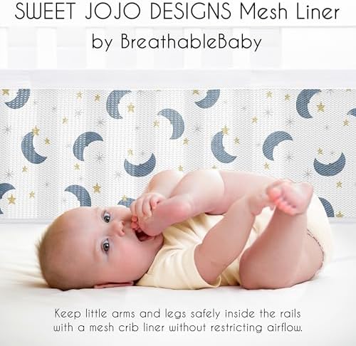Sweet Jojo Designs + BreathableBaby 2-Piece Breathable Mesh Crib Liner Set - Image 3