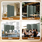 JOSTYLE Rattan Room Divider, 4-Panel Folding Privacy Screen 6ft. Extra Wide - Image 5