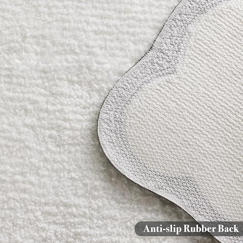Ohocut Luxury Microfiber Scalloped Runner Rug, Anti Slip, Extra Soft - Image 5