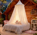 Princess Bed Canopy for Girls, Double Layer Canopy Fits Twin/Full Bed by Eimilaly