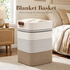 Laundry Hamper, Cotton Rope Laundry Basket - Image 6