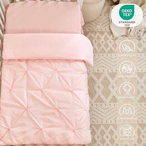 3-Piece Pink Crib Bedding Set for Girls - Image 4