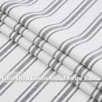 ZJDECOR Black Striped Full Blackout Cotton Blended Panels - Image 3