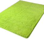 Yeaban Chenille Lime Green Bathroom Rug 40"x60", Non-Slip Rubber Backing by Yeaban