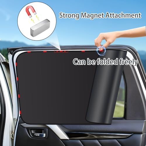 ZATOOTO Magnetic Car Window Shade 2 Pack Car Shades - Image 7