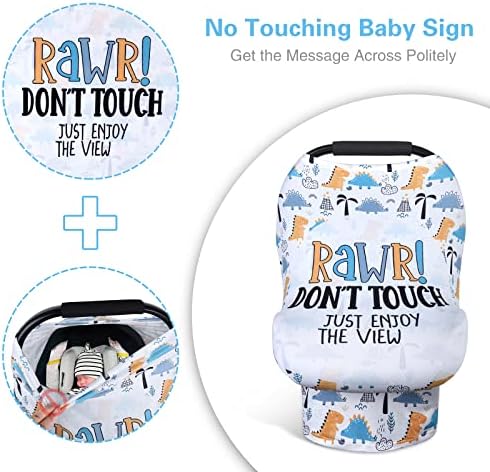 Metplus Baby Car Seat Cover, No Touch Sign Carseat Canopy & Nursing Covers - Image 2
