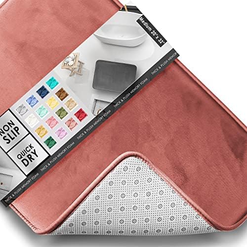 Clara Clark Bathroom Rugs, Velvet Memory Foam Bath Mat, Machine Washable Bath by ClaraClark